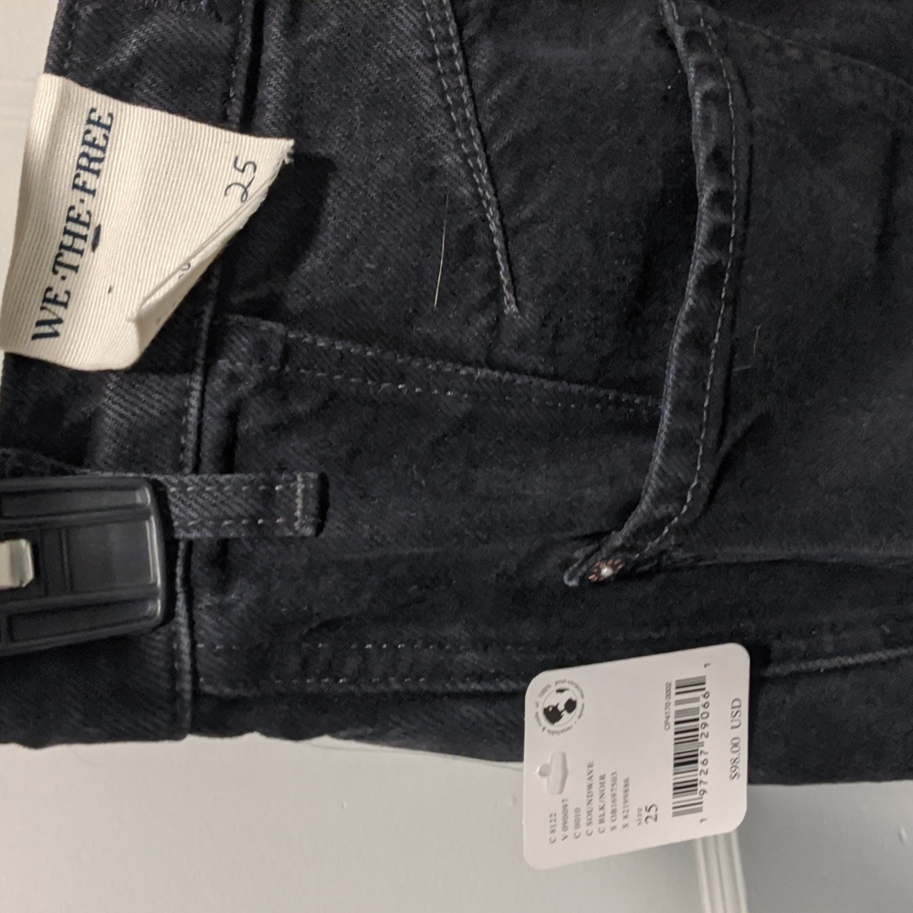 Free People Lucky You High Rise Cropped Wide Leg Barrel Jeans in Soundwaves